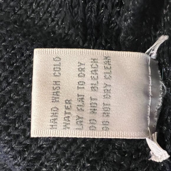 VTG Susann D 1980s Glam Color Block Sweater Medium Black White Blue Rhinestones - Picture 10 of 10